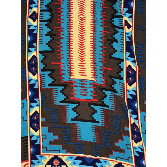 Southwestern Aztec Print Throw Shawl Blanket Scarf Boho Western Style - Picture 2 of 4
